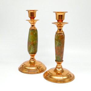 candelabros de cobre con piedra onix empresas ctm