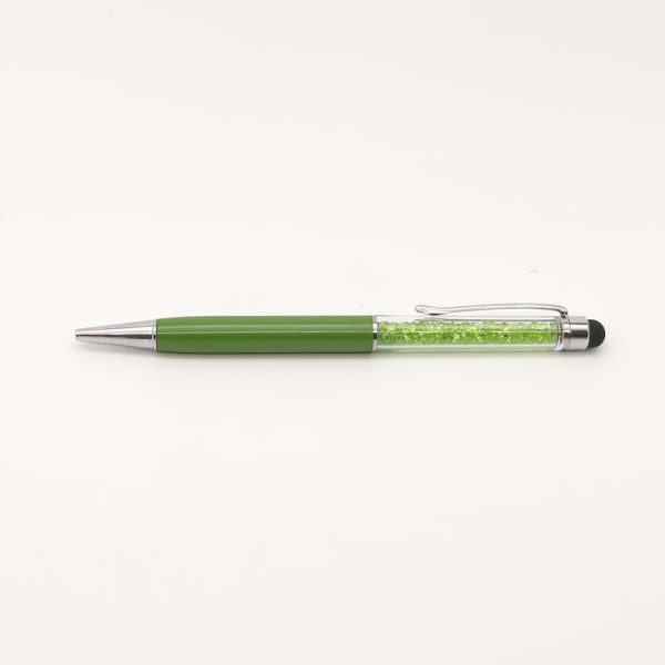 Boligrafo con cristales verdes